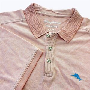 Tommy Bahama Performance Polo Shirt IslandZone Orane Lightweight Mens- Medium‎